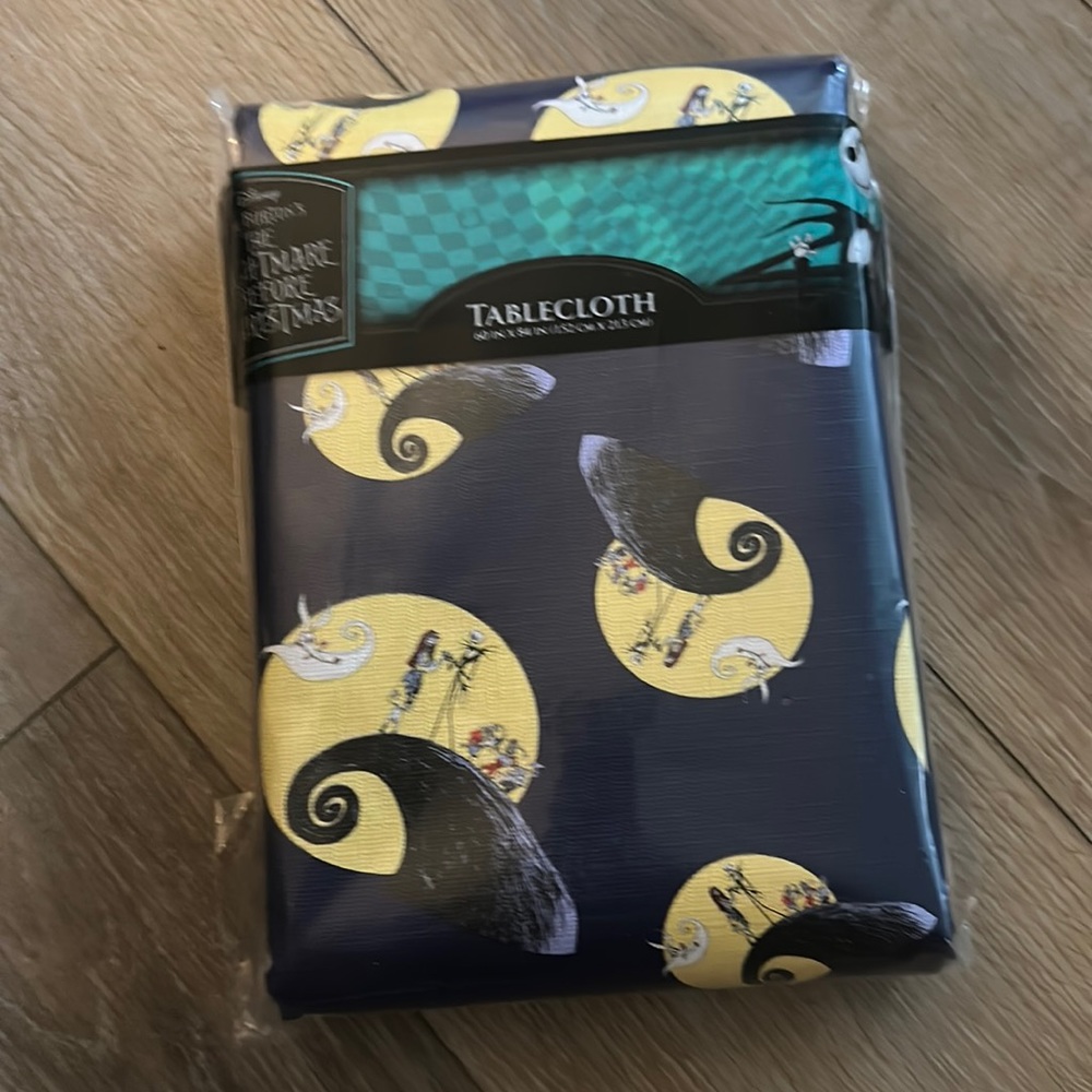 Nightmare Before Christmas small rectangle tablecloth. NWT